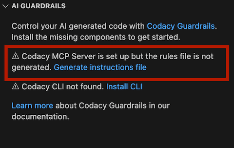 Generate instructions file